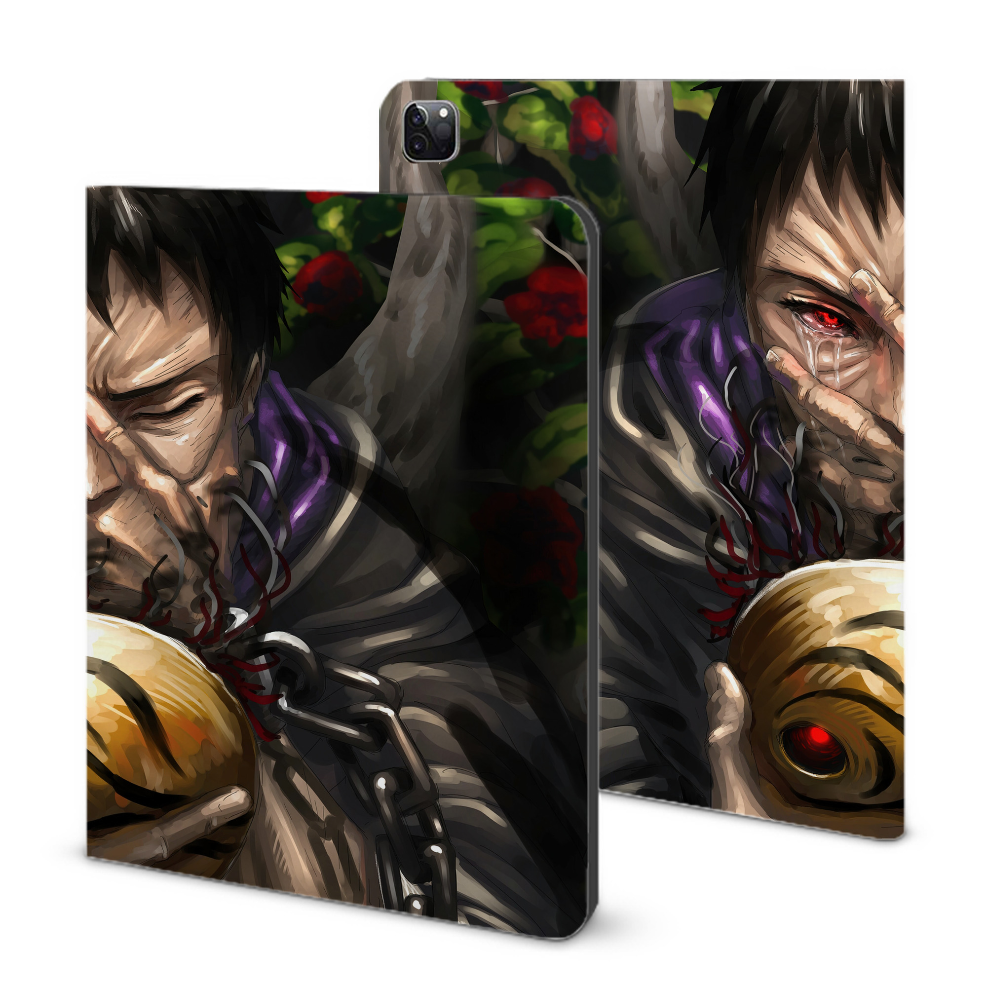 （画像用） NARUTO -ナルト- NARUTO -ナルト- 疾風伝 IPad ケース ブック型 PUレザー TPU 耐衝撃 軽量 薄型 ペン収納なし 全面保護 IPad 各モデル対応